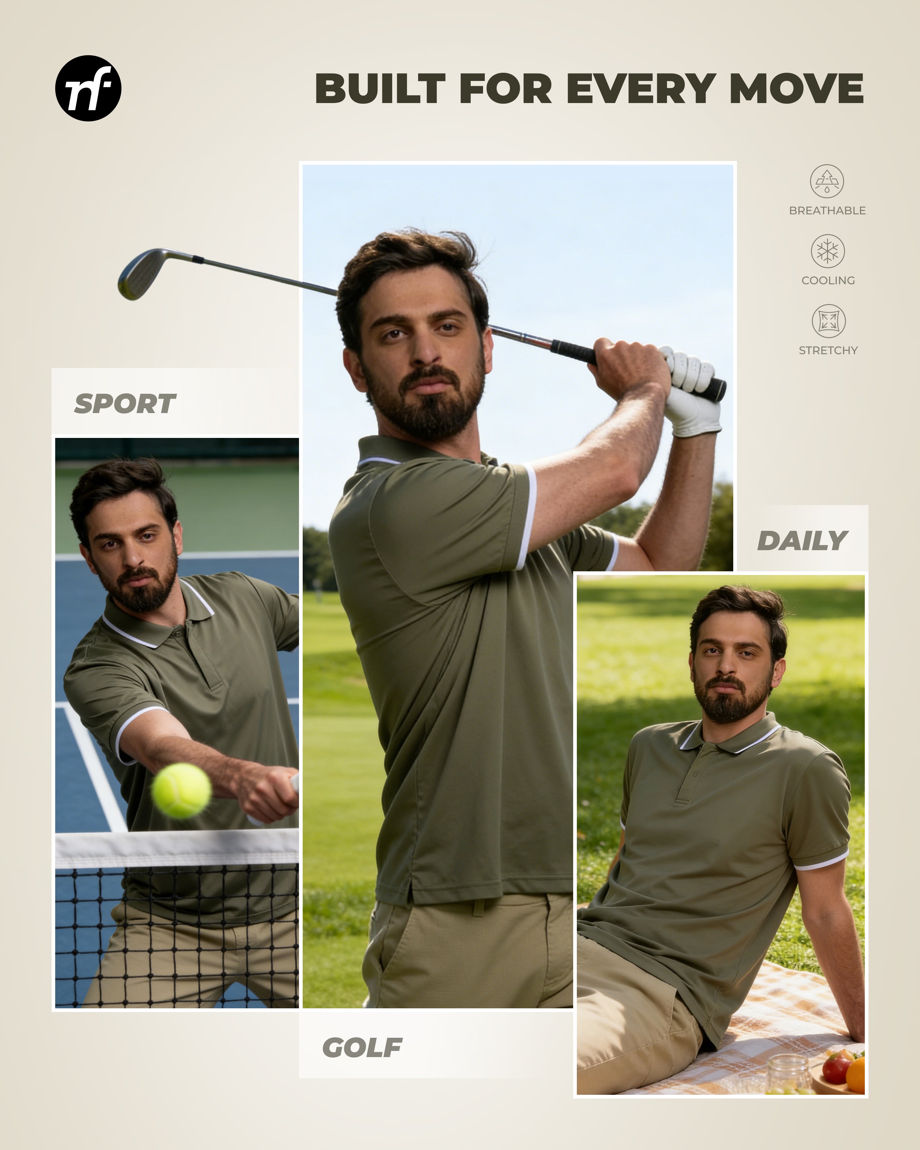 Performance Polo Shirt / Buy 1 Get 1 Hat (199SR)