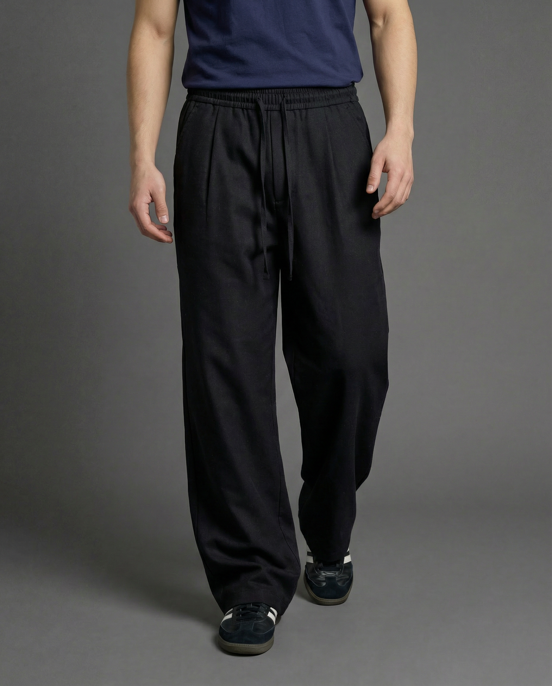 Linen Straight-Leg Pants