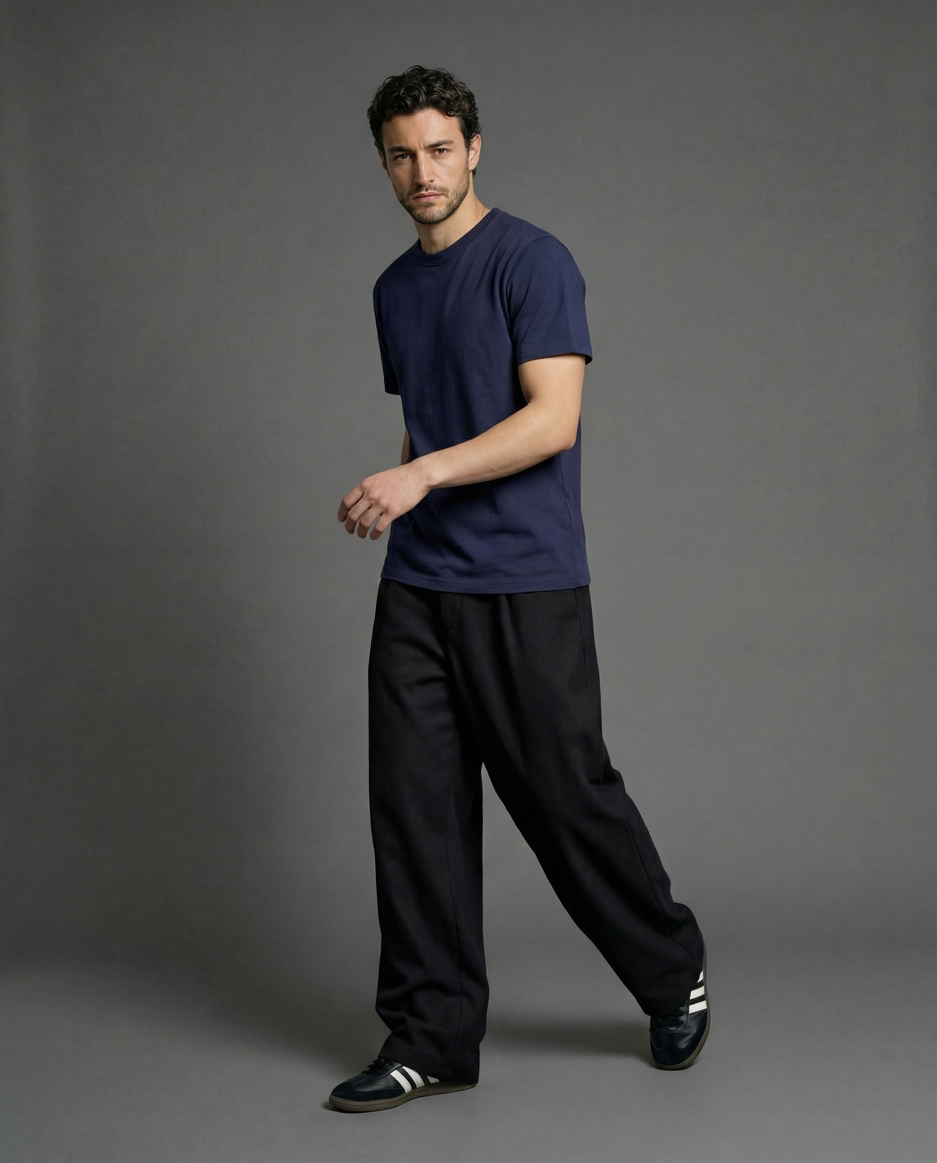 Linen Straight-Leg Pants