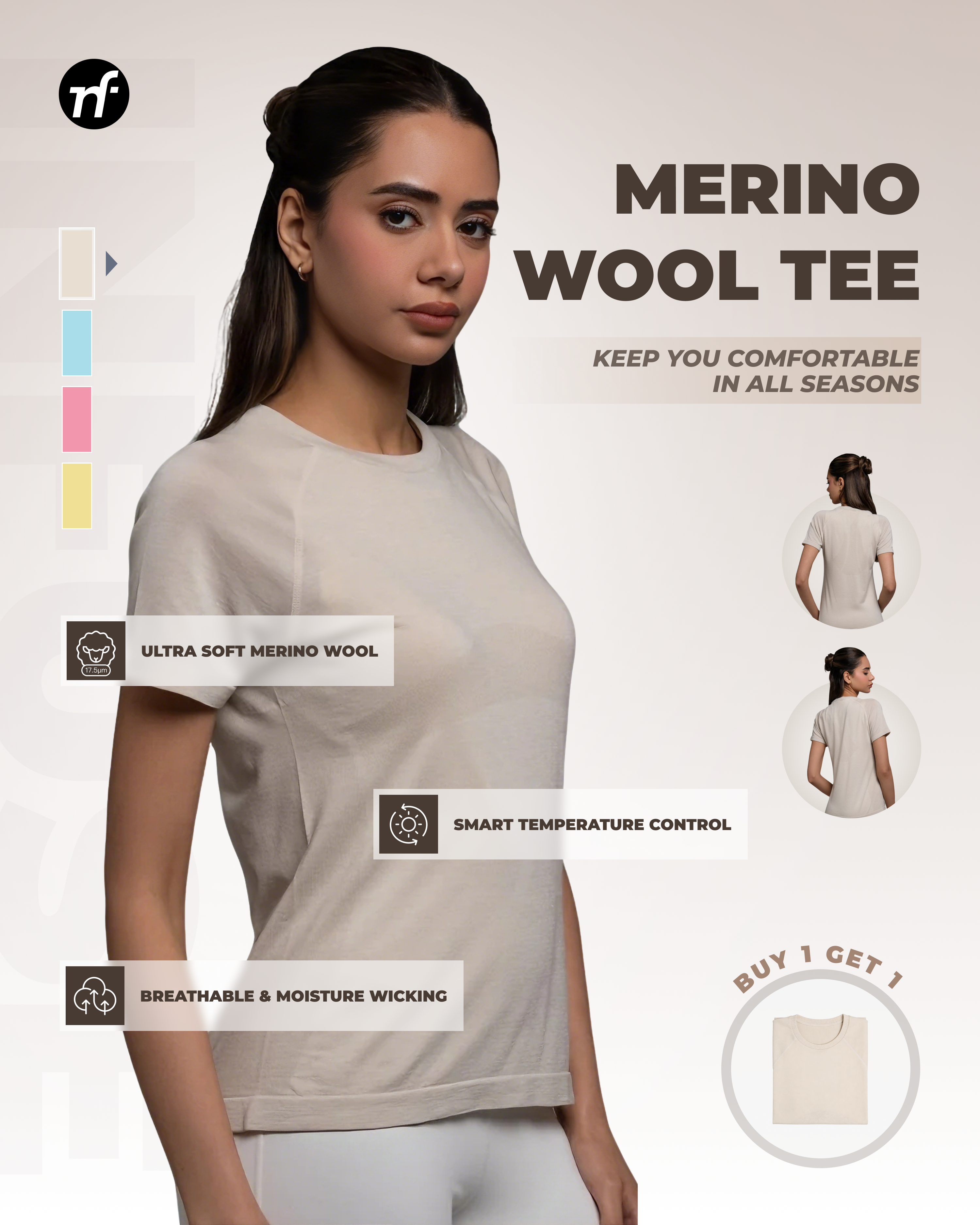 Merino Wool Tee / Buy 1 Get 1