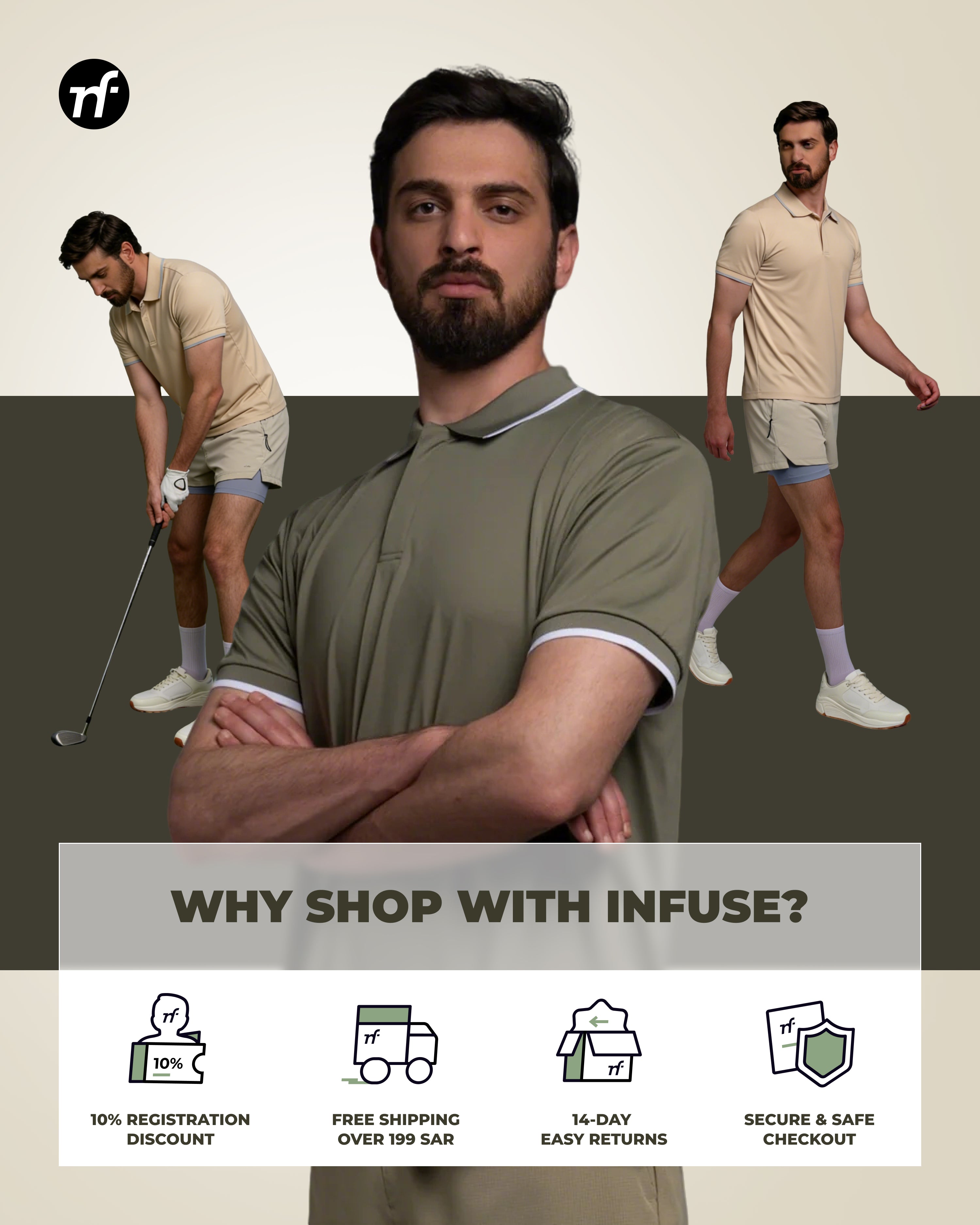 Performance Polo Shirt / Buy 1 Get 1 Hat (199SR)