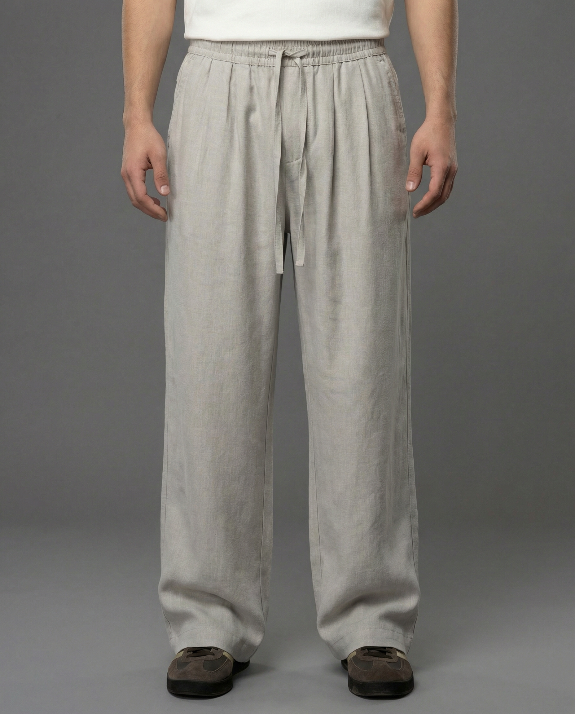 Linen Straight-Leg Pants