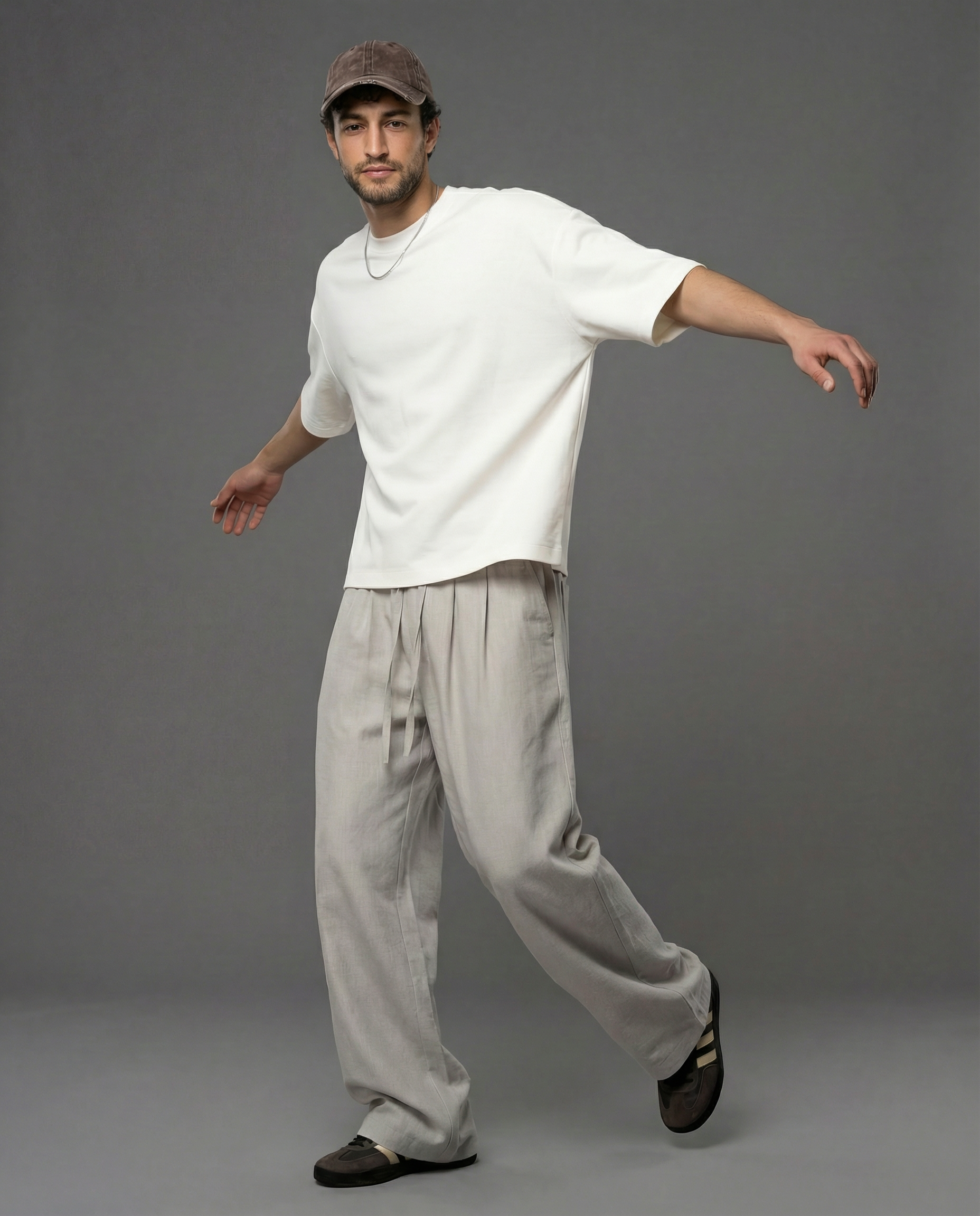 Linen Straight-Leg Pants